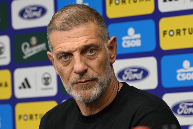 Croatia coach Slaven Bilic is seen at a press conference, PK, Pressekonferenz before the round Nations League match Czech Republic against Croatia, in Prague, Czech Republic, on September 25, 2026. (CTKxPhoto KaterinaxSulova) CTKPhotoP2026092508375  CTKPhotoP2026092508375