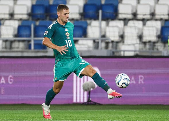 UEFA Nations League Group Stage, Boris Paitchadze Dinamo Arena, Tbilisi, Georgia 25 9 2026 Georgia vs Northern Ireland Northern Ireland™s Jamie Donley Jamie Donley 25 9 2026  Copyright: xx Georgia v N Ireland_061