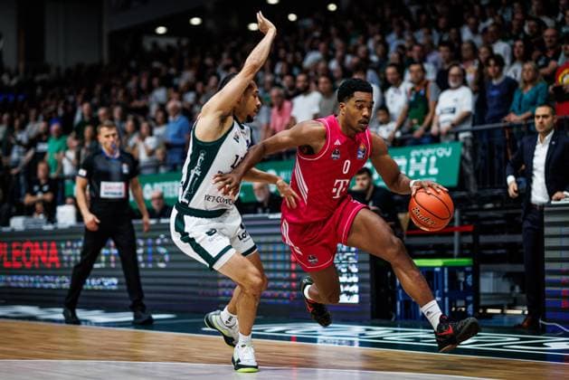 Marcus Foster of Telekom Baskets Bonn goes head-to-head with Jordan Roland of the Gladiators Trier; Action: Vet Concept Gladiators Trier vs. Telekom Baskets Bonn, Basketball, easyCredit BBL, Matchday 2, 2026–2027 Season, September 25, 2026, Vet Concept Gladiators Trier vs. Telekom Baskets Bonn, Basketball, easyCredit BBL, Matchday 2, 2026–2027 Season, September 25, 2026 Copyright: xEibnerxPressefotox EP_ANS