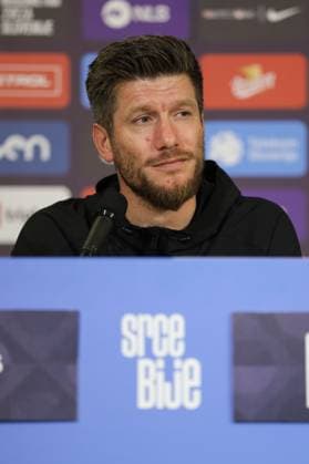 Scotland Men s Team Manager Sebastien Pocognoli during the Scotland Team press conference, PK, Pressekonferenz Scotland Team Press Conference, International Football, Stadion Stozice, Ljubljana - 25 Sep 2026Ljubljana Stadion Stozice Slovenia  Copyright: xNikxModer Shutterstockx 17168636c