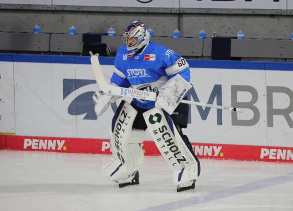 Warm-up: Joacim Eriksson, Schwenninger Wild Wings, Ice Hockey, DEL, Penny DEL, Men, 2026–2027 Season: Grizzlys Wolfsburg vs. Schwenninger Wild Wings