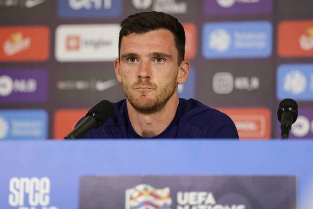 Andy Robertson during the Scotland Team press conference, PK, Pressekonferenz Scotland Team Press Conference, International Football, Stadion Stozice, Ljubljana - 25 Sep 2026Ljubljana Stadion Stozice Slovenia  Copyright: xNikxModer Shutterstockx 17168636s
