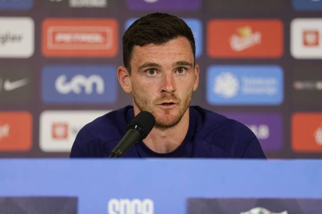 Andy Robertson during the Scotland Team press conference, PK, Pressekonferenz Scotland Team Press Conference, International Football, Stadion Stozice, Ljubljana - 25 Sep 2026Ljubljana Stadion Stozice Slovenia  Copyright: xNikxModer Shutterstockx 17168636r