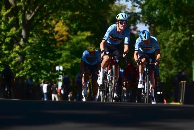 UCI 2026 Road World Championship, WM, Weltmeisterschaft Montreal 25 09 2026 MONTREAL, CANADA - SEPTEMBER 25 : Driesen Niels (BEL) during the Men U23 cycling road race of the 2026 UCI Road World Championships 93th edition an UCI World Championships cycling race of 174.2 km with start in Montreal and finish in Montreal on September 25, 2026 in Montreal, Canada, 25 09 2026 Montreal Canada  Copyright: xPeterxDexVoechtx