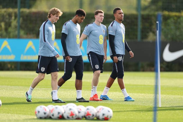 England MD-1 Training, Nations League General view during the England MD-1 training session ahead of the 2026 27 UEFA Nations League Group A3 match vs Spain, Tottenham Hotspur Training Ground, Enfield, England on 25 September 2026 Credit: Tiego Grenho Every Second Media Editorial use only. All images are copyright Every Second Media Limited. No images may be reproduced without prior permission. Copyright: xIMAGO EveryxSecondxMediax ESM-2188-0019 TiegoxGrenhox xEveryxSecondxMediax