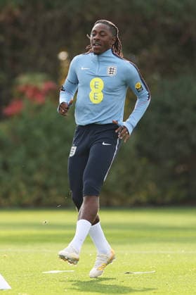 England MD-1 Training, Nations League Eberechi Eze of England during the England MD-1 training session ahead of the 2026 27 UEFA Nations League Group A3 match vs Spain, Tottenham Hotspur Training Ground, Enfield, England on 25 September 2026 Credit: Tiego Grenho Every Second Media Editorial use only. All images are copyright Every Second Media Limited. No images may be reproduced without prior permission. Copyright: xIMAGO EveryxSecondxMediax ESM-2188-0029 TiegoxGrenhox xEveryxSecondxMediax