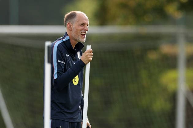 England MD-1 Training, Nations League Thomas Tuchel, laughs Manager of England during the England MD-1 training session ahead of the 2026 27 UEFA Nations League Group A3 match vs Spain, Tottenham Hotspur Training Ground, Enfield, England on 25 September 2026 Credit: Tiego Grenho Every Second Media Editorial use only. All images are copyright Every Second Media Limited. No images may be reproduced without prior permission. Copyright: xIMAGO EveryxSecondxMediax ESM-2188-0030 TiegoxGrenhox xEveryxSecondxMediax