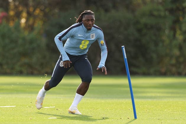 England MD-1 Training, Nations League Eberechi Eze of England during the England MD-1 training session ahead of the 2026 27 UEFA Nations League Group A3 match vs Spain, Tottenham Hotspur Training Ground, Enfield, England on 25 September 2026 Credit: Tiego Grenho Every Second Media Editorial use only. All images are copyright Every Second Media Limited. No images may be reproduced without prior permission. Copyright: xIMAGO EveryxSecondxMediax ESM-2188-0044 TiegoxGrenhox xEveryxSecondxMediax