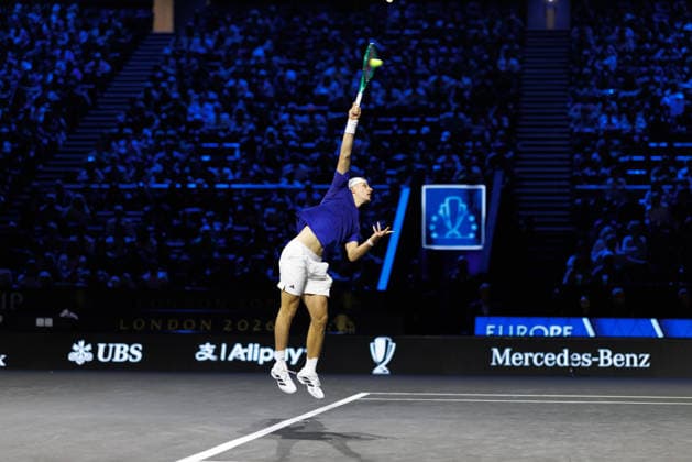 Laver Cup Day 1 Jakub Mensik Vs Brandon Nakashima Featuring: Jakub Mensik Where: London, United Kingdom When: 25 Sep 2026 Credit: Alex Cropper Cover Images EDITORIAL USE ONLY. NOT FOR USE BY NEWSPAPERS BASED IN THE UK. Copyright: xx coverimg56058153