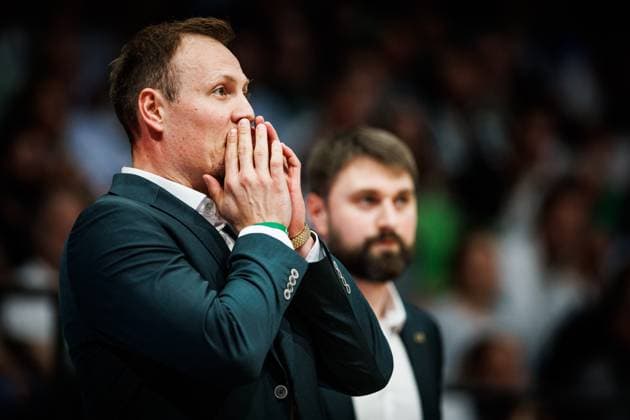 Jacques Schneider, head coach of the Gladiators Trier, on the sidelines; emotions; gestures; body language; facial expressions; cutout; portrait. Vet Concept Gladiators Trier vs. Telekom Baskets Bonn, basketball, easyCredit BBL, Matchday 2, 2026–2027 season, September 25, 2026, Vet Concept Gladiators Trier vs. Telekom Baskets Bonn, basketball, easyCredit BBL, Matchday 2, 2026–2027 season, September 25, 2026 Copyright: xEibnerxPressefotox EP_ANS