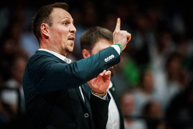 Jacques Schneider, head coach of the Gladiators Trier, on the sidelines; emotions; gestures; body language; facial expressions; cutout; portrait. Vet Concept Gladiators Trier vs. Telekom Baskets Bonn, basketball, easyCredit BBL, Matchday 2, 2026–2027 season, September 25, 2026, Vet Concept Gladiators Trier vs. Telekom Baskets Bonn, basketball, easyCredit BBL, Matchday 2, 2026–2027 season, September 25, 2026 Copyright: xEibnerxPressefotox EP_ANS