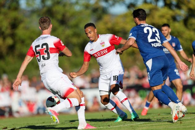 Jamie Leweling, VfB Stuttgart, 18 (GER), VfB Stuttgart vs. 1 FC Heidenheim 1846, Soccer, Friendly Match, 2026–2027 Season, September 25, 2026 GER, VfB Stuttgart vs. 1 FC Heidenheim 1846, soccer, friendly match, 2026–2027 season, September 25, 2026 Beutelsbach Copyright: xEibner-Pressefoto SoerenxHerwegx EP_SHG