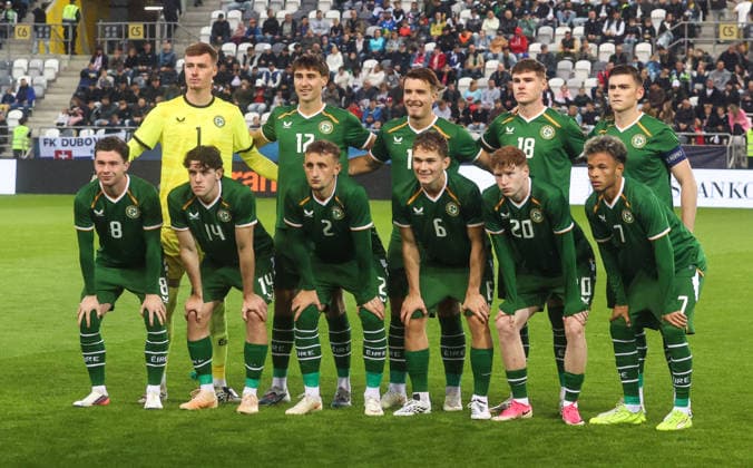 2027 UEFA Under 21 European Qualifier, Kosicka Futbalova Arena, Kosice, Slovakia 25 9 2026 Slovakia vs Republic of Ireland The Ireland team The Ireland team 25 9 2026  Copyright: xAleksandarxDjorovicx AS4A2980
