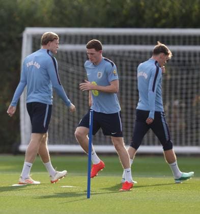 UEFA Nations League - England Training Session LONDON, ENGLAND, SEPTEMBER 25: Elliot Anderson of England national team, Nationalteam during The England training session at Tottenham Hotspur Training Ground, London on September 25 ahead of The UEFA Nations League Group Stage match in Group C3 between England v Spain at Wembley Stadium, London, England, on September 25. (Photo by Daniel Weir) London Tottenham Hotspur Training Ground England Copyright: xDanielxWeir SportsxPressxPhotox Sportspressphoto_SPR239304