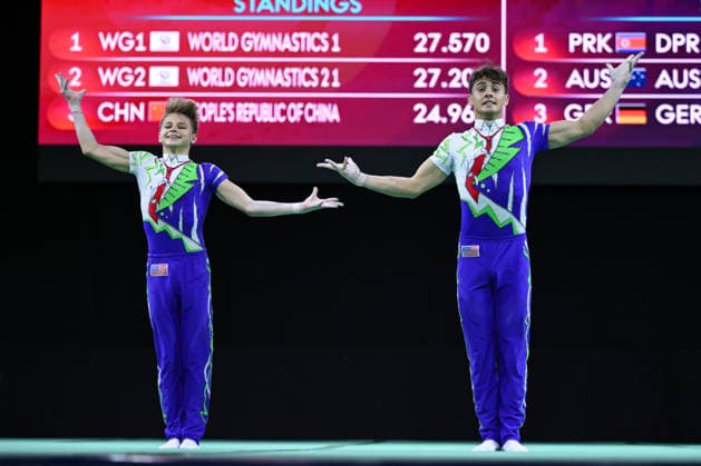 IPA88964800 - OSSOLODKOV Vsevolod OSSOLODKOV Yaroslav (USA) during the 30th World Acrobatic Gymnastics Championships, held in Pesaro, Italy, on September 25, 2026  Copyright: xFilippoxTomasi IPAxSportx xx IPA88964800
