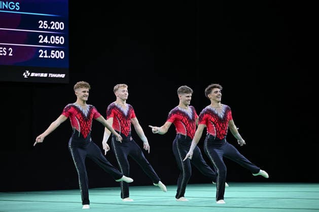IPA88964802 - GBR men s team (GBR) at the 30th World Acrobatic Gymnastics Championships, held in Pesaro, Italy, on September 25, 2026  Copyright: xFilippoxTomasi IPAxSportx xx IPA88964802