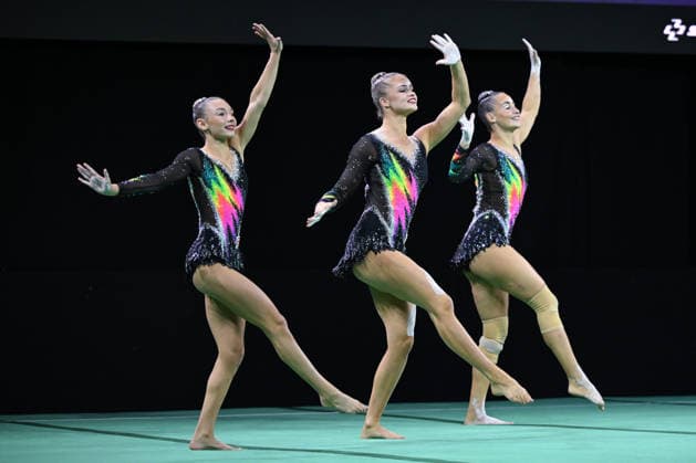 IPA88964815 - HOLT Dollie NORFOLK Isabel NORFOLK Olivia (GBR) during the 30th World Acrobatic Gymnastics Championships, held in Pesaro, Italy, on September 25, 2026  Copyright: xFilippoxTomasi IPAxSportx xx IPA88964815
