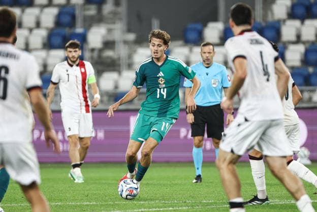 UEFA Nations League Group Stage, Boris Paitchadze Dinamo Arena, Tbilisi, Georgia 25 9 2026 Georgia vs Northern Ireland Northern Ireland™s Isaac Price Isaac Price 25 9 2026  Copyright: xx Georgia v N Ireland_077