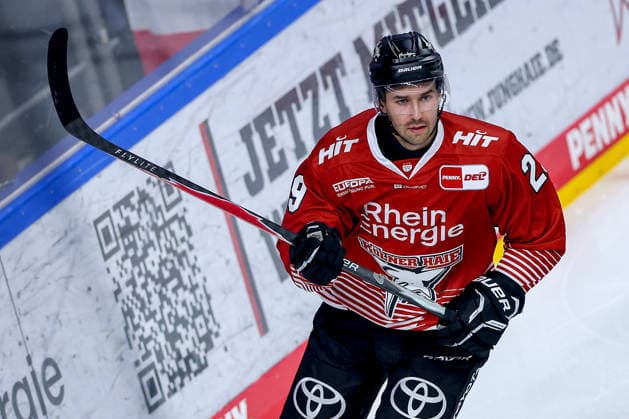 September 25, 2026, Ice Hockey, DEL, Kölner Haie vs. Eisbären Berlin, Matchday 3, 2026–27 Season, Lanxess Arena, Cologne; Tim Fleischer, Kölner Haie, 29, North Rhine-Westphalia, Germany