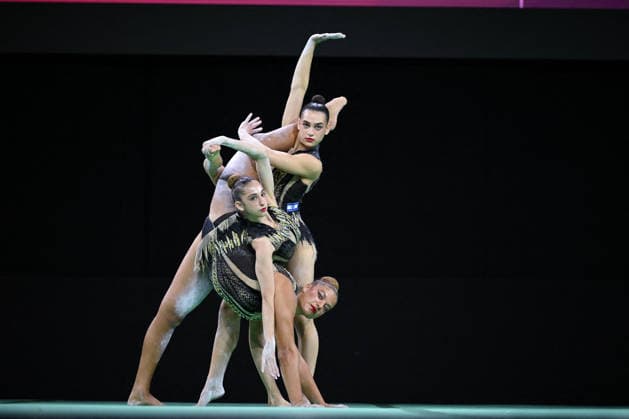 OTHER - Gymnastics - 30th Acrobatic Gymnastics World Championships Photo by IPA ABACAPRESS.COM88964784 - AZERRAD Roni, DEVAUL Layla, RAWLS-BLODGETT Aydene (ISR) during the 30th World Acrobatic Gymnastics Championships in Pesaro, Italy, on September 25, 2026 Pesaro Italy  Copyright: xIPAxSport ABACAx