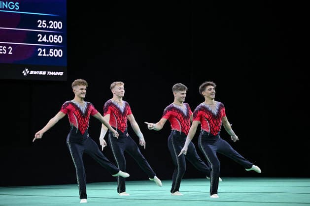OTHER - Gymnastics - 30th Acrobatic Gymnastics World Championships Photo by IPA ABACAPRESS.COM88964802 - GBR men s team (GBR) at the 30th World Acrobatic Gymnastics Championships, held in Pesaro, Italy, on September 25, 2026 Pesaro Italy  Copyright: xIPAxSport ABACAx