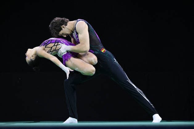OTHER - Gymnastics - 30th Acrobatic Gymnastics World Championships Photo by IPA ABACAPRESS.COM88964797 - BENITEZ Carmen GOMEZ Alejandro (ESP) at the 30th World Acrobatic Gymnastics Championships, held in Pesaro, Italy, on September 25, 2026 Pesaro Italy  Copyright: xIPAxSport ABACAx