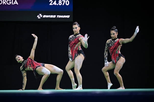 OTHER - Gymnastics - 30th Acrobatic Gymnastics World Championships Photo by IPA ABACAPRESS.COM88964779 - PORFERNANDES, Ema; LARANJINHA, Diana; RODRIGUES, Melanie (POR) during the 30th World Acrobatic Gymnastics Championships in Pesaro, Italy, on September 25, 2026 Pesaro Italy  Copyright: xIPAxSport ABACAx
