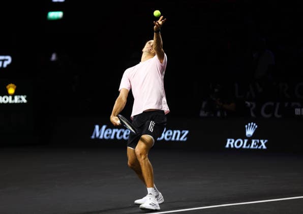 2026 Laver Cup, O2 Arena, London,25 09 2026 Alexander Zverev (GER) warms up ahead of the 2026 Laver Cup at the O2 Arena, London London O2 Arena London GBR, UK NEWSPAPERS OUT Copyright: xMarkxGreenwoodx