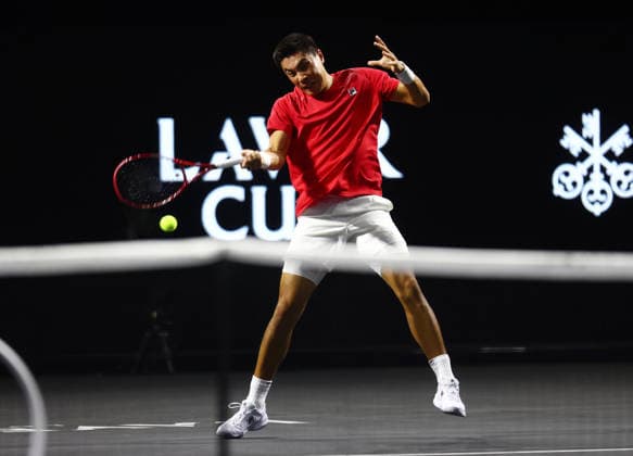 2026 Laver Cup, O2 Arena, London,25 09 2026 Brandon Nakashima (USA) in action during the 2026 Laver Cup against Casper Ruud (NOR) at the O2 Arena, London London O2 Arena London GBR, UK NEWSPAPERS OUT Copyright: xMarkxGreenwoodx