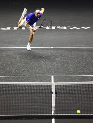 2026 Laver Cup, O2 Arena, London,25 09 2026 Casper Ruud (NOR) in action during the 2026 Laver Cup match against Francisco Cerundolo in the 2026 Laver Cup at the O2 arena, London London O2 Arena London GBR, UK NEWSPAPERS OUT Copyright: xMarkxGreenwoodx