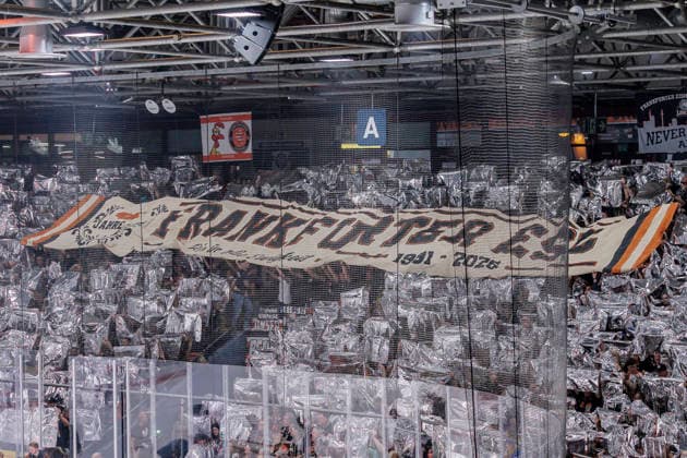 Penny DEL Löwen Frankfurt vs. Nuremberg Ice Tigers, September 25, 2026; Choreography by Löwen Frankfurt fans, Löwen Frankfurt vs. Nuremberg Ice Tigers, Frankfurt, NIX Ice Arena, September 25, 2026 Copyright: xBEAUTIFULxSPORTS Gawlikx