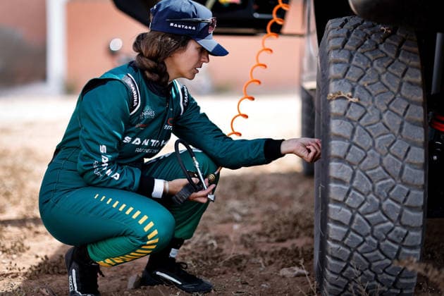 W2RC - RALLYE DU MAROC 2026 GUTIERREZ Cristina (esp), Santana 400 T1+, Santana Racing Team, ULT T1+, action, portrait during the Private of the Rallye du Maroc 2026, 4th round of the 2026 WR2C Championship from September 25 to 26, 2026 in Agadir, Morocco - AgadirMorocco Copyright: xPauloxMariax