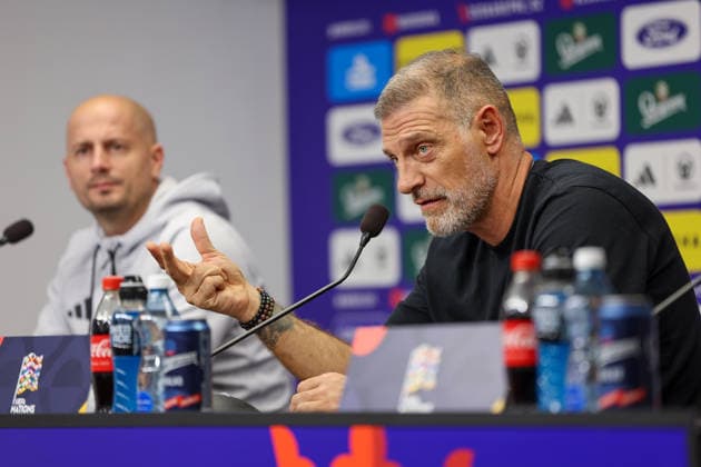 Croatia press and training: UEFA Nations League MD-1 Head Coach of Croatia Slaven Bilic during the press conference, PK, Pressekonferenz of Croatia national team, Nationalteam at Fortuna Arena on September 25, 2026 in Prague, Czech Republic.  MatijaxHabljak PIXSELL