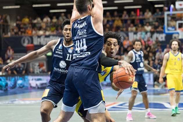 Anthony Gaines (MBC), 11, Jure Planinic (MBC), 44, Ira Lee Jena, 44, Syntainics MBC vs. Science City Jena, BBL, Men’s Basketball, 1st Bundesliga, Matchday 2, 2026–27 Season, September 25, 2026, Weißenfels Stadthalle, Saxony-Anhalt, Germany