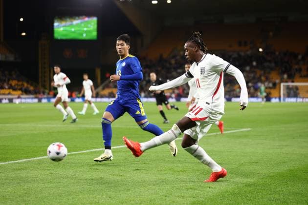 Jamie Gittens of England U21, U 21 England U21 v Kazakhstan U21, UEFA European U21 Championship Qualifying, Football, Molineux Stadium, Wolverhampton, UK - 25 Sep 2026Wolverhampton Molineux Stadium United Kingdom  Copyright: xRyanxBrowne Shutterstockx 17169476aa