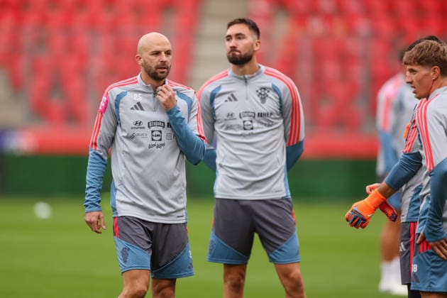 Croatia press and training: UEFA Nations League MD-1 Josip Misic of Croatia during the training session of Croatia national team, Nationalteam at Fortuna Arena on September 25, 2026 in Prague, Czech Republic.  MatijaxHabljak PIXSELL