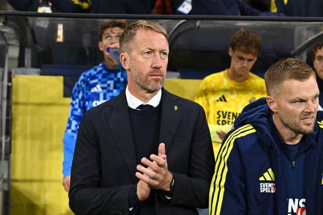 STOCKHOLM, SWEDEN 20260925 Sweden s national team captain Graham Potter ahead of Friday s Nations League soccer match between Sweden and Romania at Strawberry Arena, STOCKHOLM, SWEDEN x10090x  Copyright: xClaudioxBresciani TTx NATIONS LEAGUE SWEDEN-ROMANIA