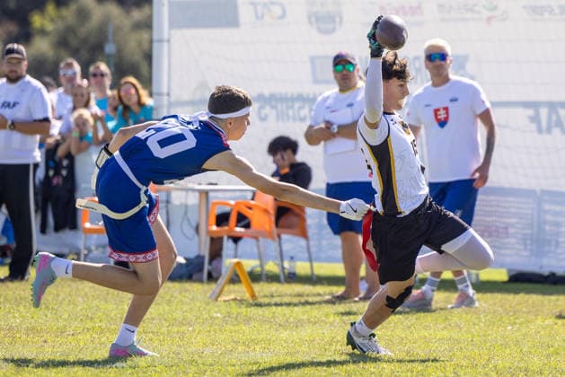 german player runs with the ball, U15 Mixed Germany vs Slovakia IFAF European Youth Championships 2026, 24.09.2026 Lido Delle Nazioni Lido Delle Nazioni Italia Copyright: xPFA BjörnxKeckerx