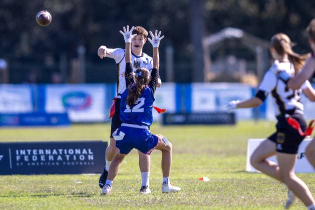 german player Tthrows the ball, U15 Mixed Germany vs Slovakia IFAF European Youth Championships 2026, 24.09.2026 Lido Delle Nazioni Lido Delle Nazioni Italia Copyright: xPFA BjörnxKeckerx