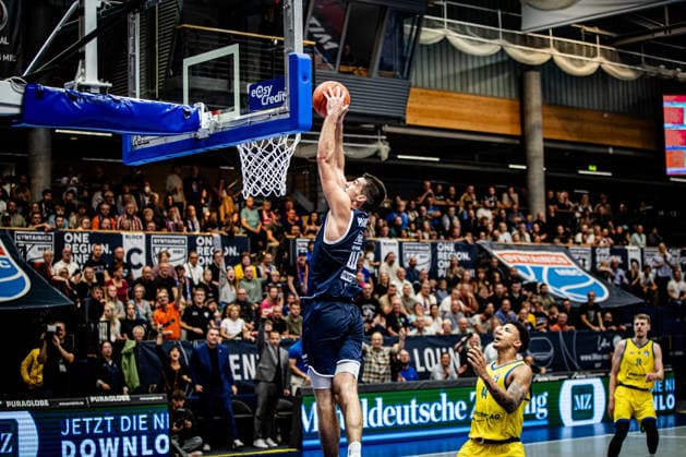 BB 1BL Men s Syntainics MBC vs. Science City Jena – Jure Planinic of Syntainics MBC during the 2026–2027 season, on Matchday 2 of the 1st EasyCredit Basketball Bundesliga between Syntainics MBC and Science City Jena at the Stadthalle Weissenfels on September 25, 2026 in Weissenfels, Saxony-Anhalt, Germany