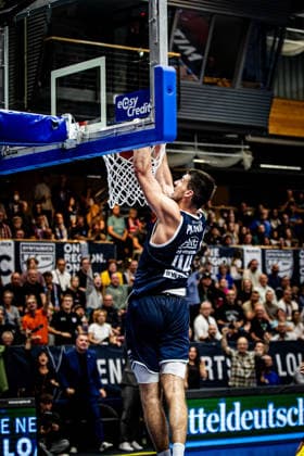 BB 1BL Men s Syntainics MBC vs. Science City Jena – Jure Planinic of Syntainics MBC during the 2026–2027 season, on Matchday 2 of the 1st EasyCredit Basketball Bundesliga between Syntainics MBC and Science City Jena at the Stadthalle Weissenfels on September 25, 2026 in Weissenfels, Saxony-Anhalt, Germany