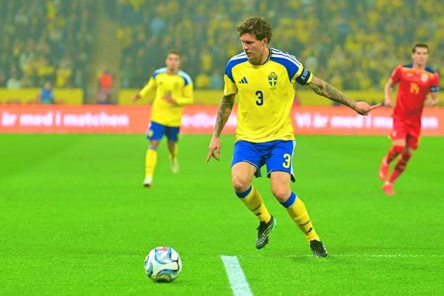 Strawberry Arena SOLNA, SWEDEN - SEPTEMBER 25: Victor Lindelof of Sweden in the EUFA Nations League match between Sweden and Romania at Strawberry Arena on September 25, 2026 in Solna, Sweden. (Peter Sonander SPP) Copyright: xx spp-en-PeSo-20260925_SPP_PeterSonander_9438