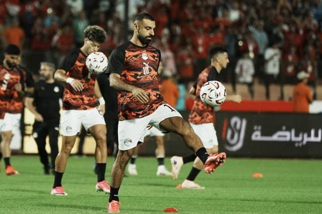 Egypt v Angola - 2027 Africa Cup of Nations CAIRO, EGYPT - SEPTEMBER 25: Egypt national team, Nationalteam player Mohamed Salah warms up ahead of the 2027 Africa Cup of Nations qualifying Group B match between Egypt and Angola at Cairo International Stadium in Cairo, Egypt, on September 25, 2026. Fareed Kotb Anadolu Cairo Egypt. Editorial use only. Please get in touch for any other usage.  Copyright: x2026xAnadoluxFareedxKotbx
