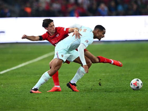 Turkiye v France - UEFA Nations League KOCAELI, TURKIYE - SEPTEMBER 25: Turkiye national team, Nationalteam player Arda Guler (10) competes with France national team player Maxence Lacroix (17) during the UEFA Nations League A League Group 1 match between Turkiye and France at Kocaeli Stadium in Kocaeli, Turkiye, on September 25, 2026. Oguz Yeter Anadolu Kocaeli Turkey. Editorial use only. Please get in touch for any other usage.  Copyright: x2026xAnadoluxOguzxYeterx