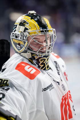 September 25, 2026, xhettx, Ice Hockey Penny DEL, Adler Mannheim vs. Krefeld Pinguine, from left: Juha Jatkola, Krefeld Pinguine, 32