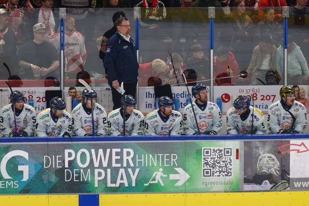 Sahnpark Crimmitschau, September 25, 2026; 2026–27 Season; Ice Hockey; 2nd Bundesliga; Regular Season; Game 3; Sachsen Ice Arena; Eispiraten; Dresdner Eislöwen; Dresden Bench; Subr Bohuslav; Coach; Crimmitschau; Saxony; Germany
