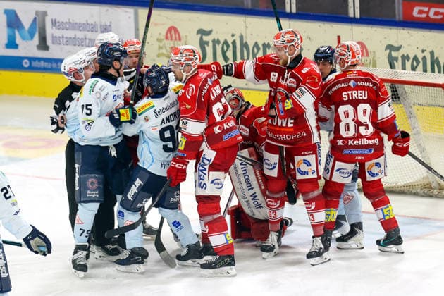 Sahnpark Crimmitschau, September 25, 2026; 2026–27 Season; Ice Hockey; 2nd Bundesliga; Regular Season; Game 3; Sachsen Ice Rink; Eispiraten; Dresdner Eislöwen; A minor scuffle in the opening minutes of the game; Crimmitschau, Saxony, Germany