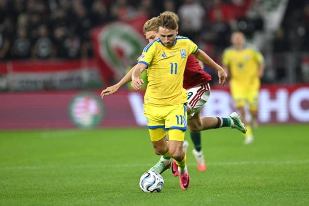 IPA88969254 - Ukraine s Vladyslav Vanat during the Nations League group stage, Matchday 1, between Hungary and Ukraine on September 26, 2026, at the Puskas Arena in Budapest, Hungary  Copyright: xVincenzoxOrlando IPAxSportx xx IPA88969254