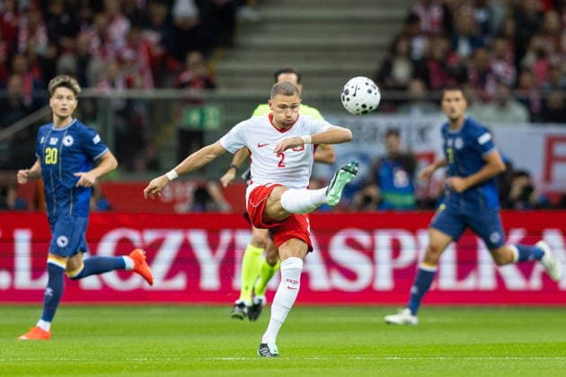 WARSAW, POLAND - SEPTEMBER 25: Matty Cash during the UEFA Nations League B Group 4 Round 1 MD1 match between Poland nad Bosnia and Herzegovina at PGE Narodowy on September 25, 2026 in Warsaw, Poland --- Pilka nozna. Liga Narodow B Grupa 4 mecz : Polska - Bosnia i Hercegowina (Photo by Igor Jakubowski Arena Akcji) NEWSPIX.PL --- newspix.pl 