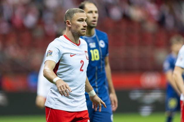 WARSAW, POLAND - SEPTEMBER 25: Matty Cash during the UEFA Nations League B Group 4 Round 1 MD1 match between Poland nad Bosnia and Herzegovina at PGE Narodowy on September 25, 2026 in Warsaw, Poland --- Pilka nozna. Liga Narodow B Grupa 4 mecz : Polska - Bosnia i Hercegowina (Photo by Igor Jakubowski Arena Akcji) NEWSPIX.PL --- newspix.pl 
